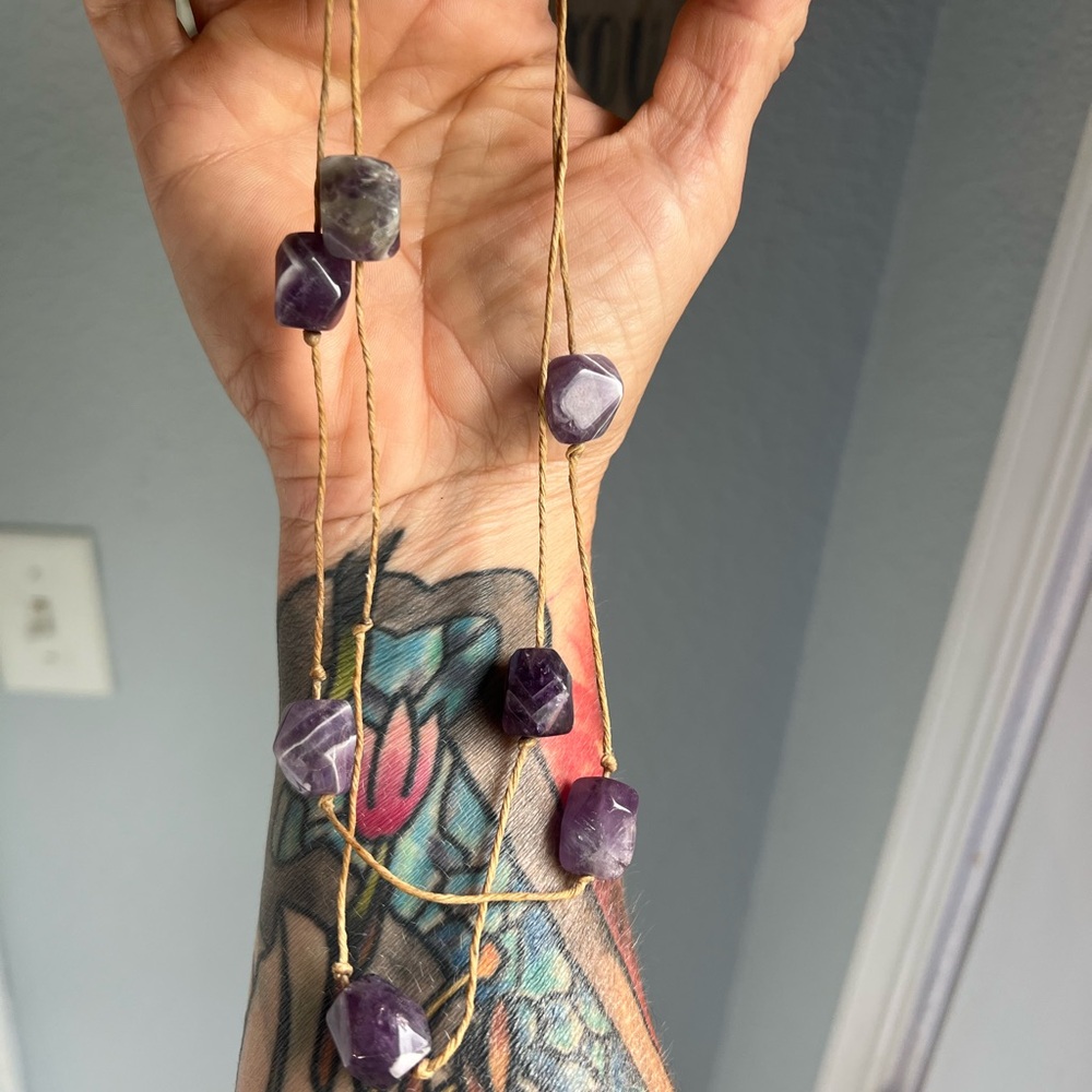 Express Purple Gemstone Necklace